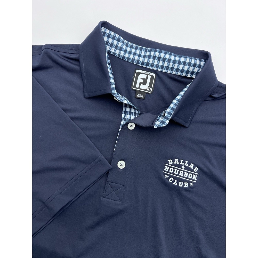 FootJoy Golf Polo Men's L Athletic Fit FJ Performance Dallas Bourbon‎ Club